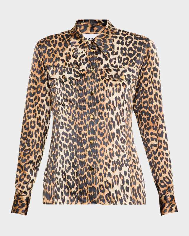 Leopard Satin Shirt